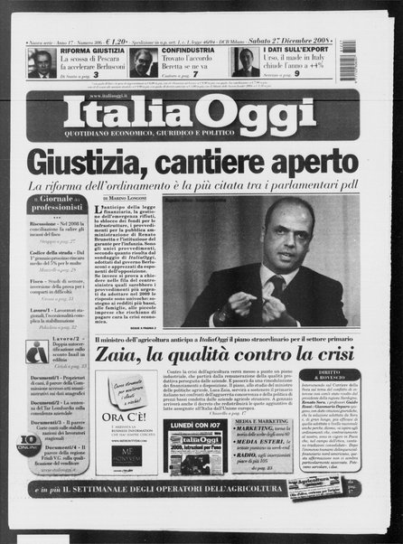 Italia oggi : quotidiano di economia finanza e politica